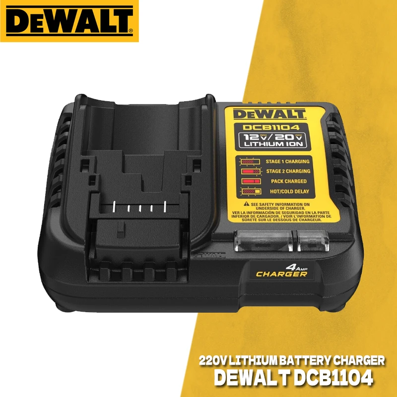 DEWALT DCB1104 Lithium-Ion Electric Drill Battery Charger 220V Lithium Charger Cordless Drill Impact Drill DCB1104 Charger