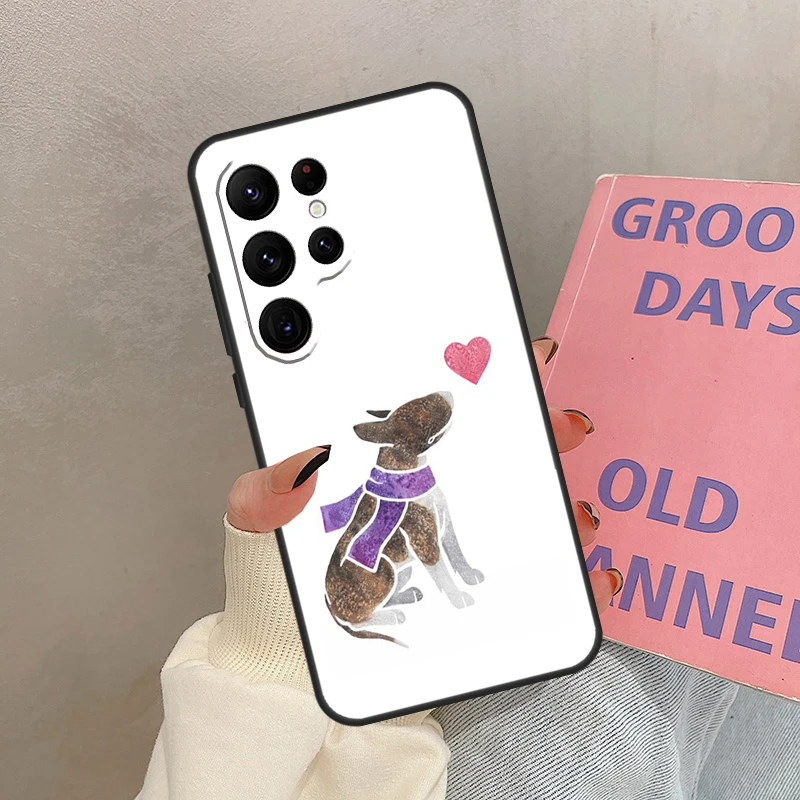 Engels Bull Terrier Hond Case Voor Samsung Galaxy S24 Ultra S20 S21 S22 S23 S25 Ultra S9 S10 Plus S25 FE Cover Coque