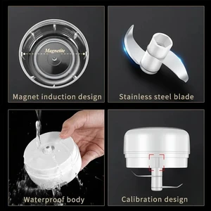 250/100ml USB電気ガーリックチョッパー - 迅速で簡単な食品用のガーリックマッシャーのためのパワフルな肉グラインダーと野菜クラッシャー 10ベストセールスCan Crasher Electric -6