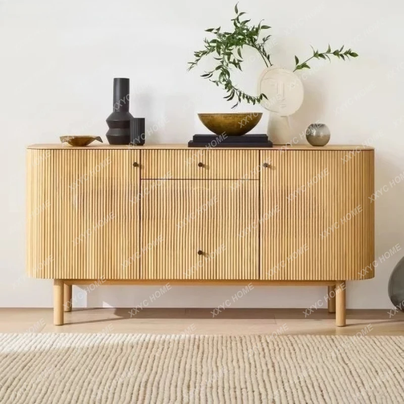 XX LXNew modern solid wood furniture  simple sideboard storage cabinet neoclassical entryway