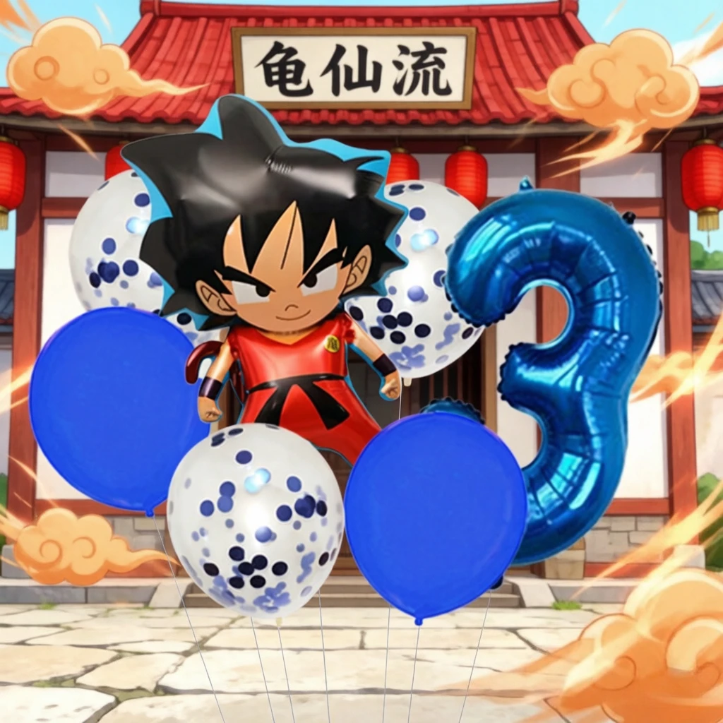 

Dragon Ball Z Foil Balloons Set Anime Theme Party Decor For Birthday Celebration Backdrop Photo Props