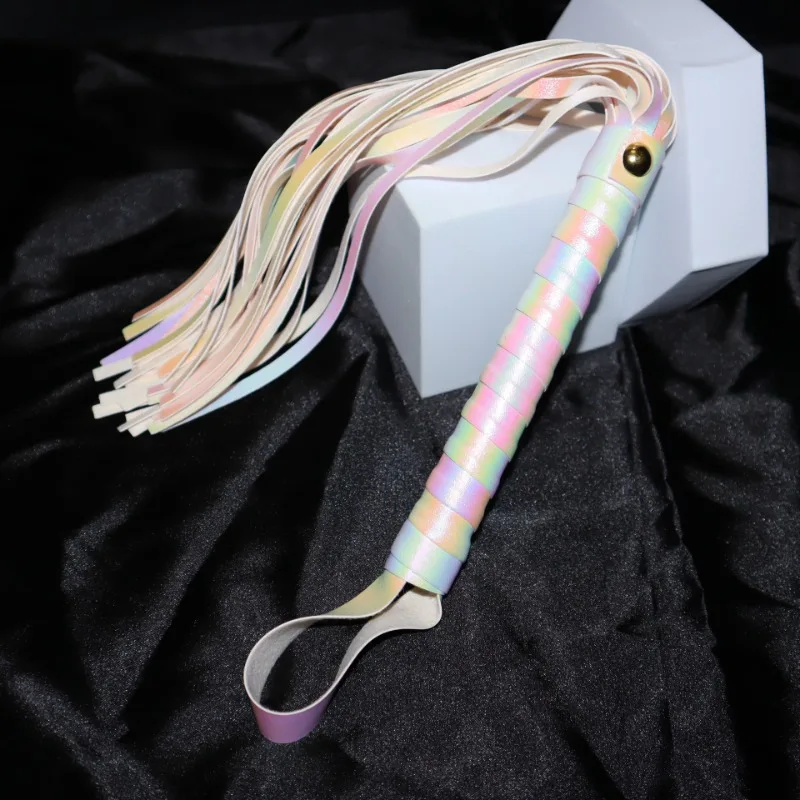 BDSM الردف فلوجر متعدد الألوان سوط تأثير لعبة للأزواج SM الانضباط أداة المبتدئين عبودية والعتاد برش مجداف للبالغين #4