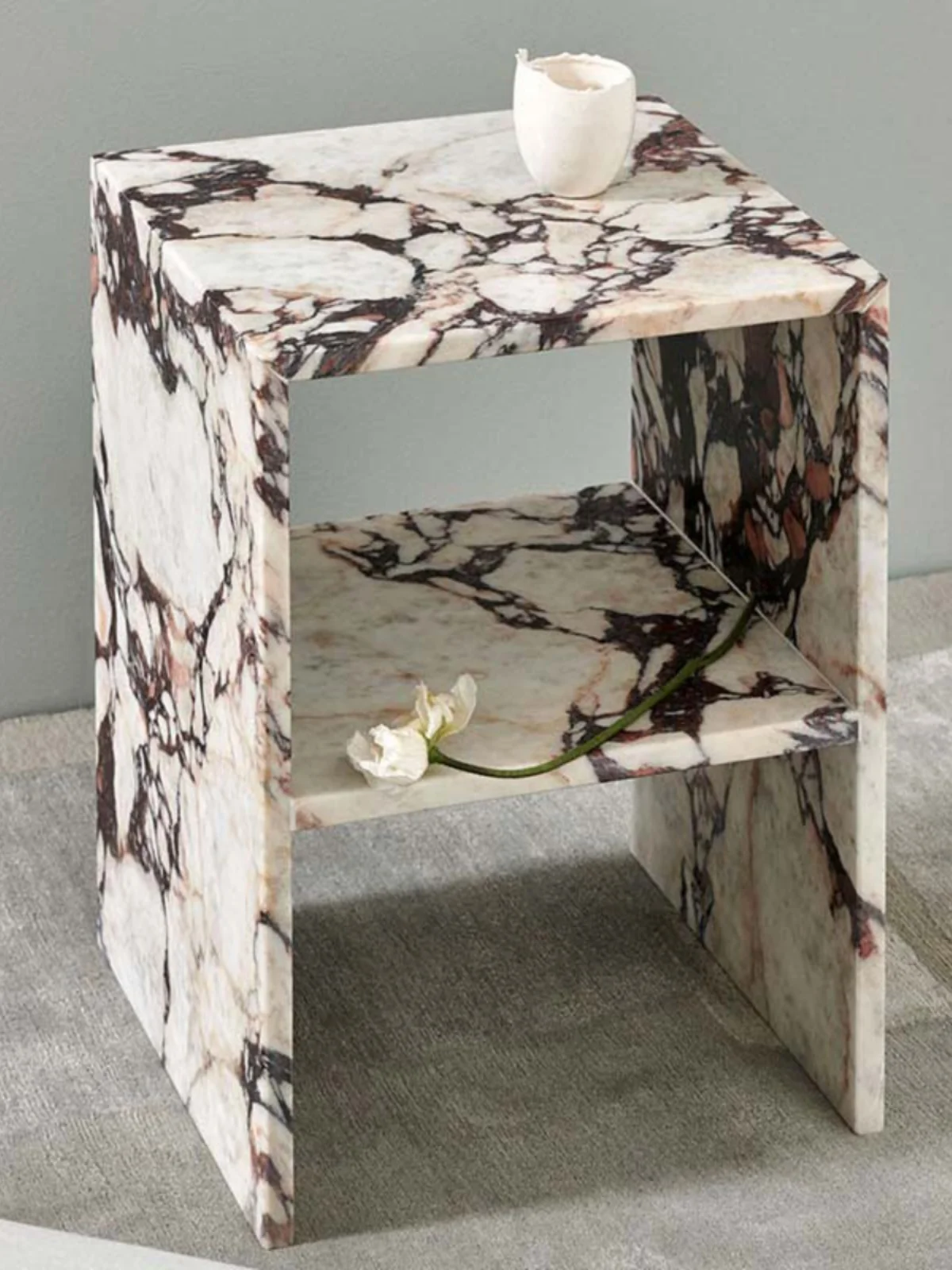 Hot Selling Natural Violet Marble Stone Customized Calacatta Viola Marble Side Table Viola for HOME Decor