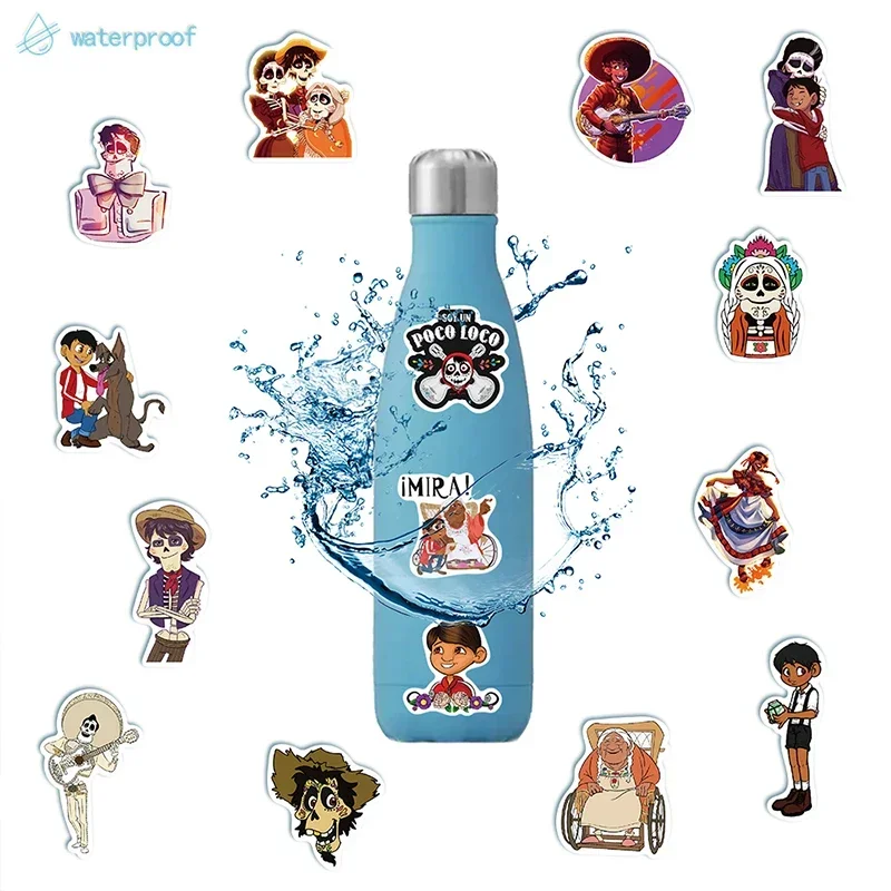 50pcs Cartoon Coco Stickers Aesthetic DIY Laptop Phone Case Scrapbooking Fridge Kids Cute Disney Stickers Decals Packs