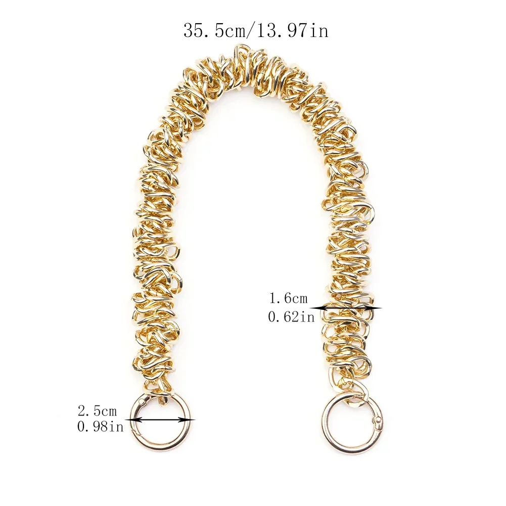 New 35cm Irregular Shaped Handbag Chain Metal Handle For Shoulder Bag Replacement Bag Parts Metal Chain Bag Accessories