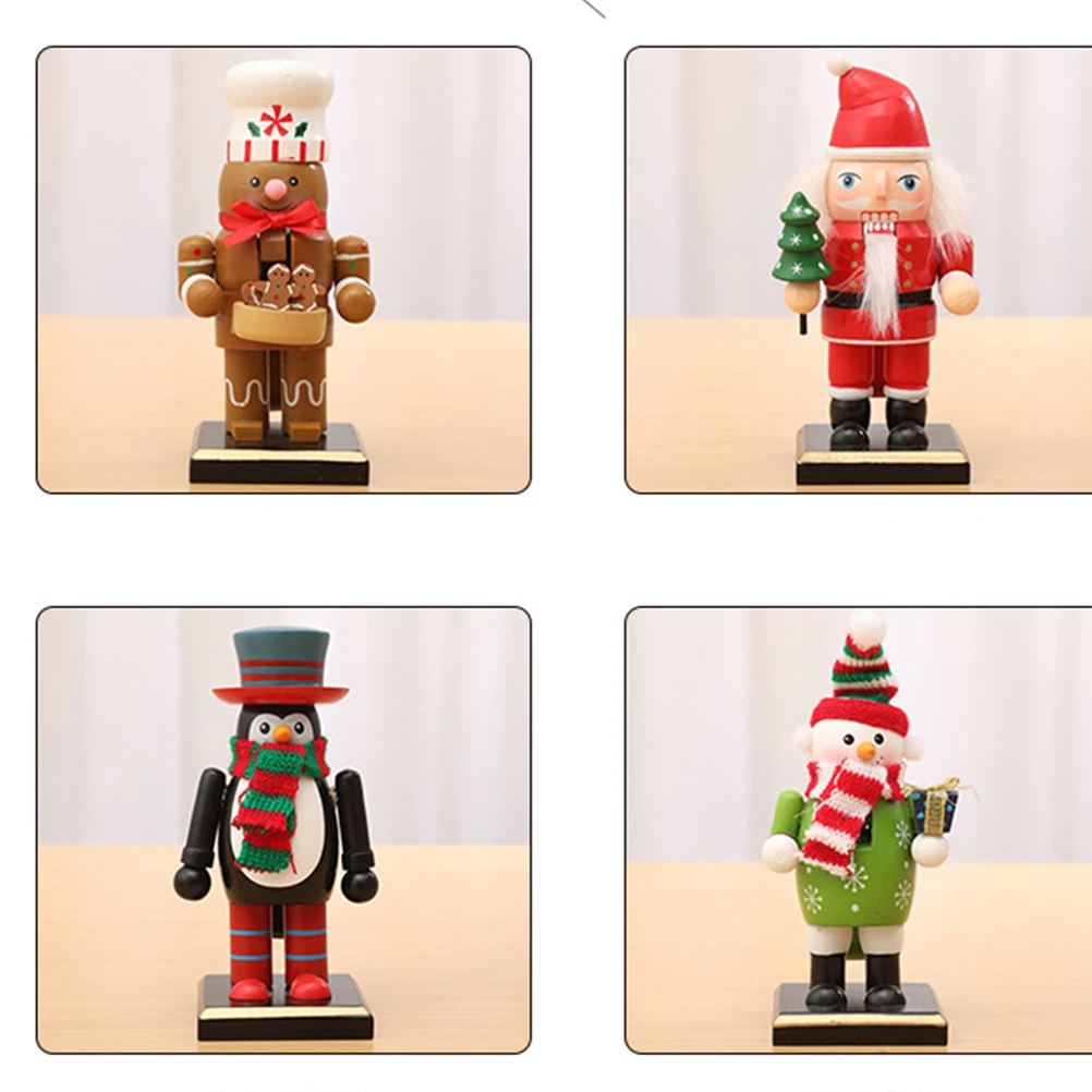 

Wooden Nutcracker Puppet Christmas Soldier Shape Painted Coated Desktop Ornament Birthday Gift for Kids Nutcracker Puppet