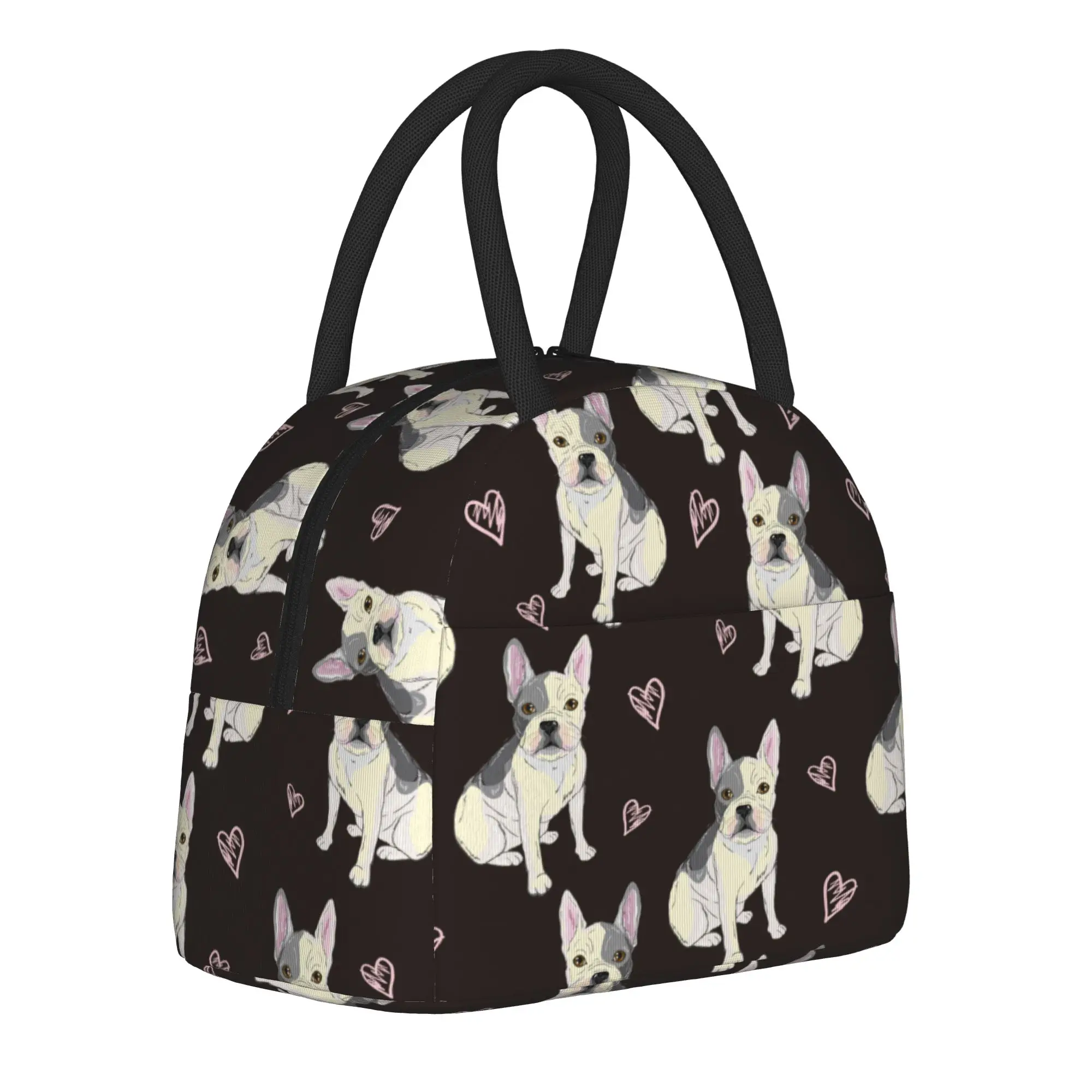 French Bulldog Dog  Insulated Lunch Bags Thermal Bag Lunch Container Animal Large Tote Lunch Box Bento Pouch Beach  Picnic