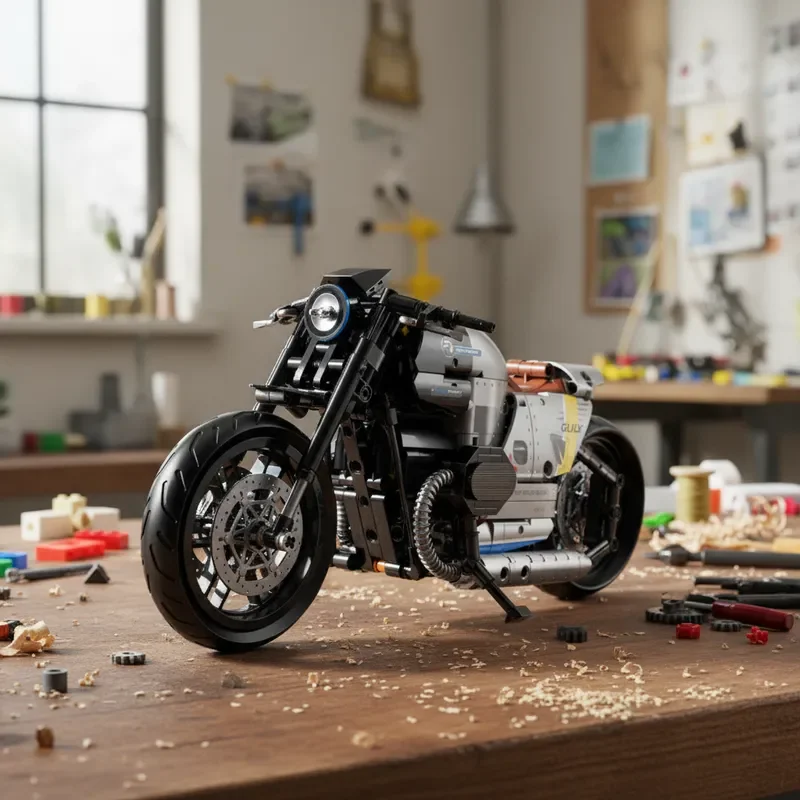 

2025 1:8 Техническая модель мотоцикла, строительный блок, сделай сам, настольные украшения, подарки на день рождения, Рождество для взрослых и детей, 508 шт.