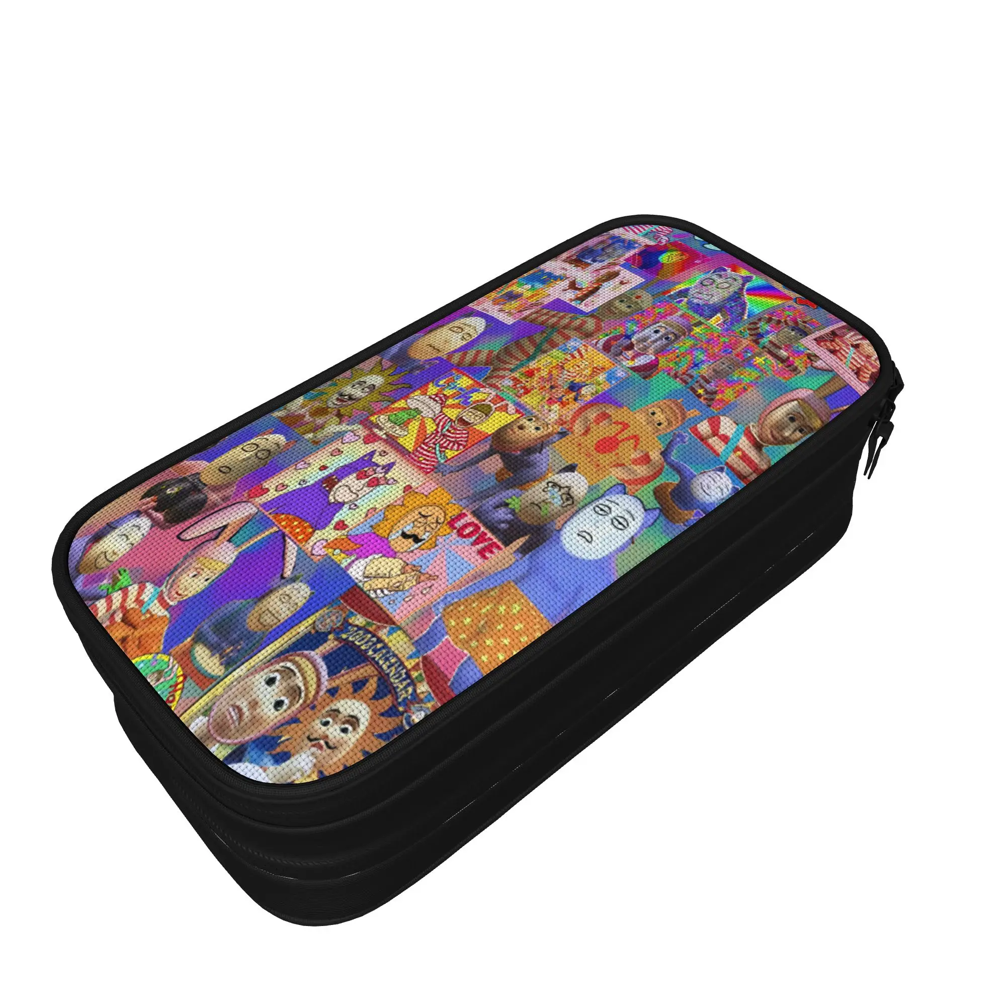 Large Pen Box Popee the Performer School Accessories  Double Layer Pen Case Women Makeup Bag Perfect Gifts