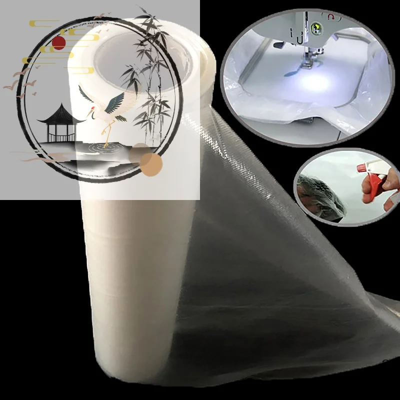 Maschinenstickerei-Stabilisator Wasserlösliche Stickerei-Überlagerungsfolie 11,8 Zoll*10 Yards Rolle Auswaschbarer Stickerei-Stabilisator