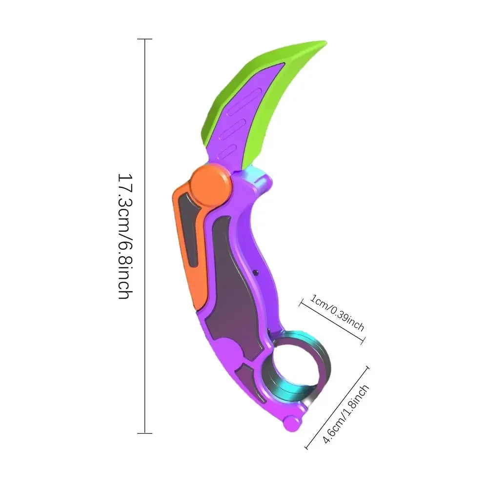 Cuchillo de garra de gravedad impreso en 3D, juguete para aliviar el estrés, agarre de mano Fidget de mariposa, juguetes sensoriales, tarjeta de