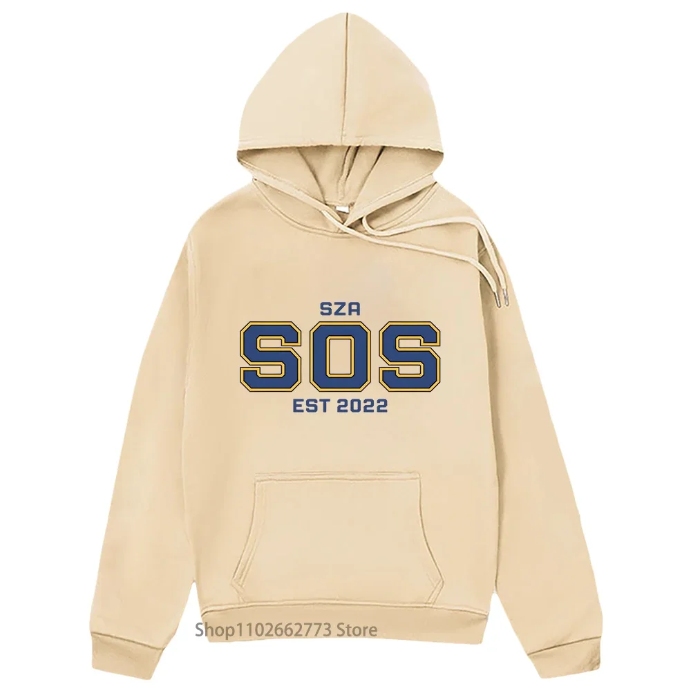 SZA SOS Fashion Clothing Harajuku Anime Sweatshirt Gothic Comic Pullover Regular Fit Tops Hip Hop Cartoon Women/men Streetwear