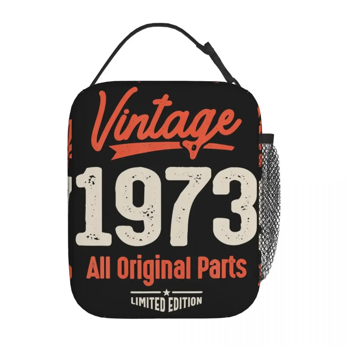 

Винтажные аксессуары для 50-го дня рождения 1973 года, изолированная сумка для обеда, классическая ретро-сумка для 50-летней еды, холодильник, термобокс для обеда