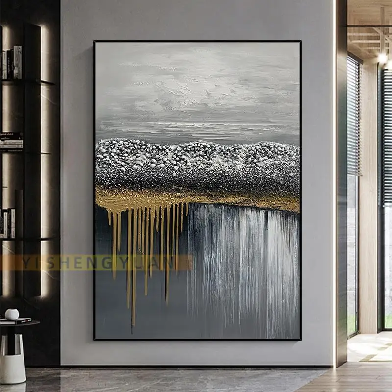 3D Thick Acrylic Canvas Wall Decor Art Pure Handmade Heavy Textured OIl Painting 2022 Hote Selling Picture Wall Hanging Art