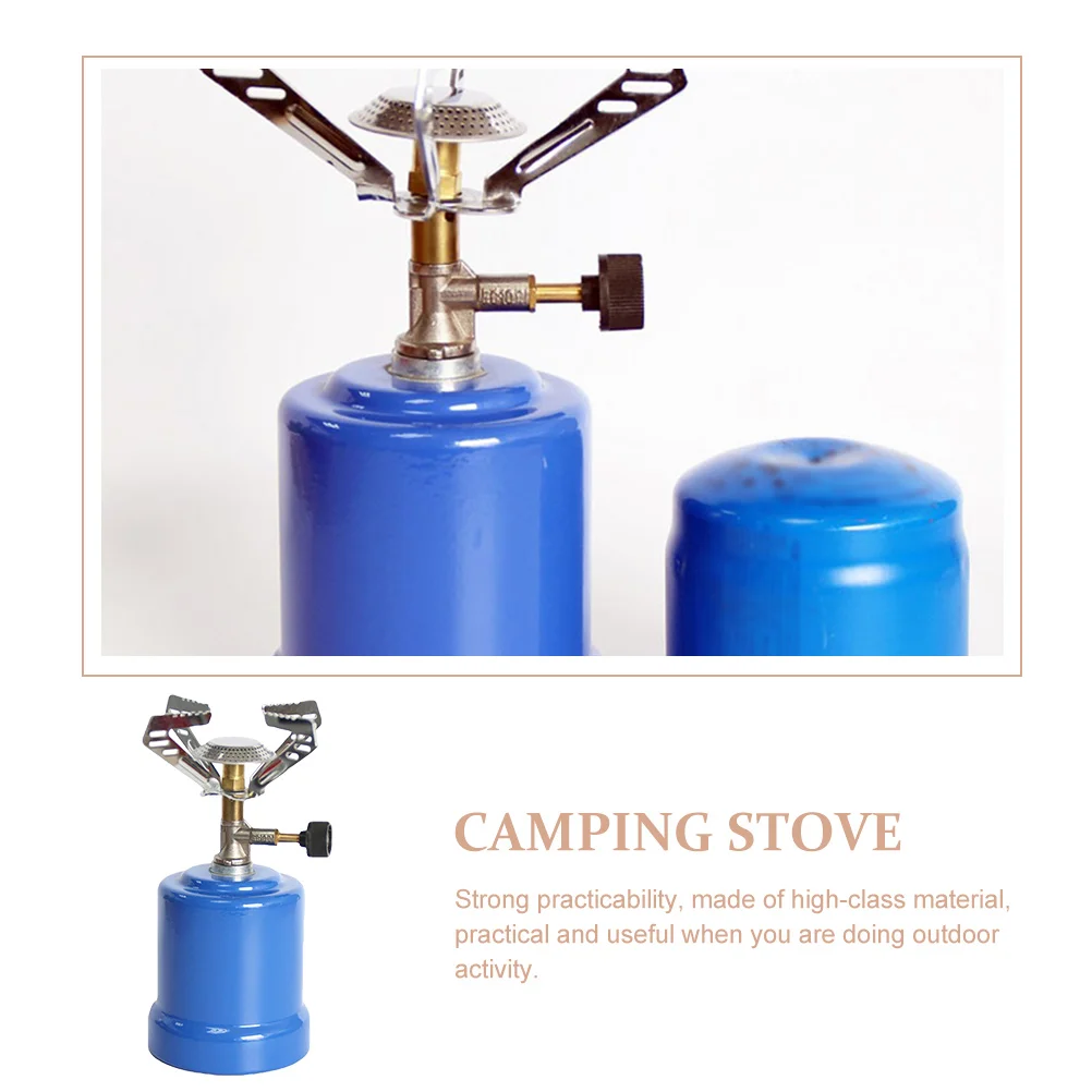 

Portable Coffee Stove Zinc Alloy Copper Durable Heatproof Compact Lightweight Outdoor Camping Hiking Gas Tank Cook Accessory