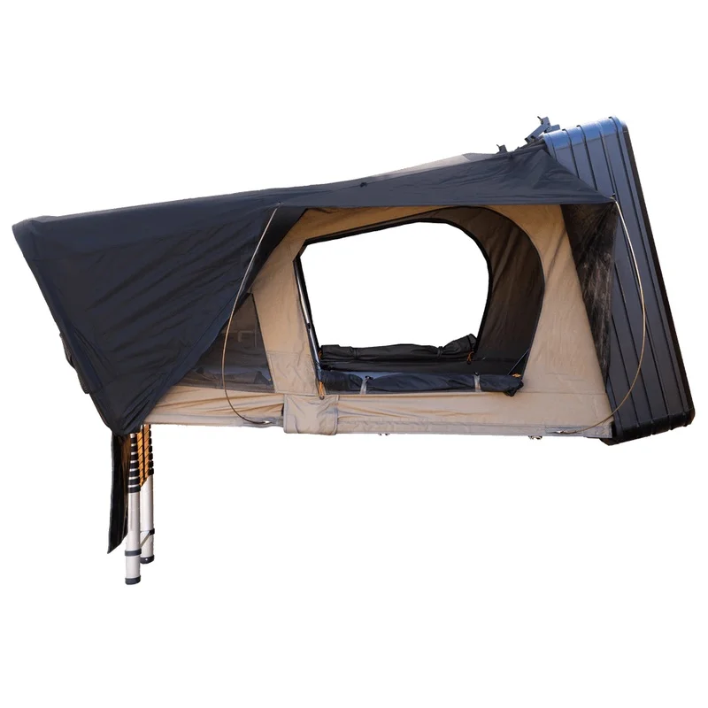 Aluminum Hard Roof Top Tent, Spacious 4-Person Outdoor Camping Gear For SUV And Offroad Vehicles
