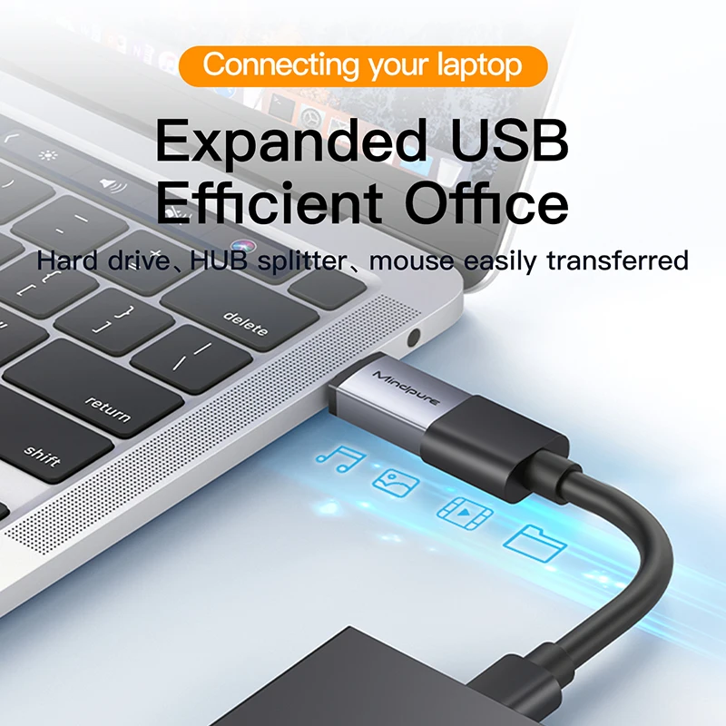 Mindpure USB 3.2 Adapter OTG Type C to USB Adapter For Samsung S20 Macbook Laptops Card Reader USB3.0 to Type-C OTG Connector