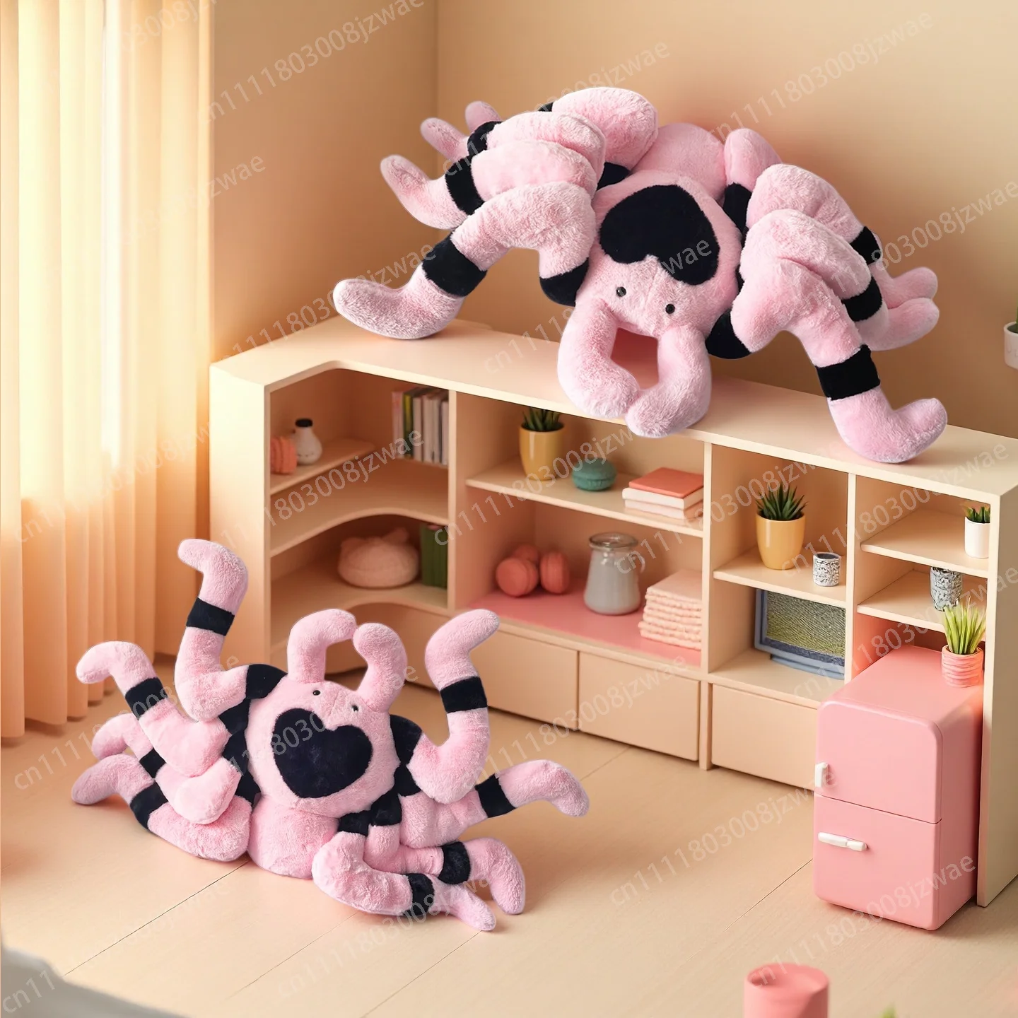 new-tarantula-pink-spider-plush-toys-cute-heart-pattern-spider-plush-toy-pillow-gothic-peripheral-plushie-birthday-gift