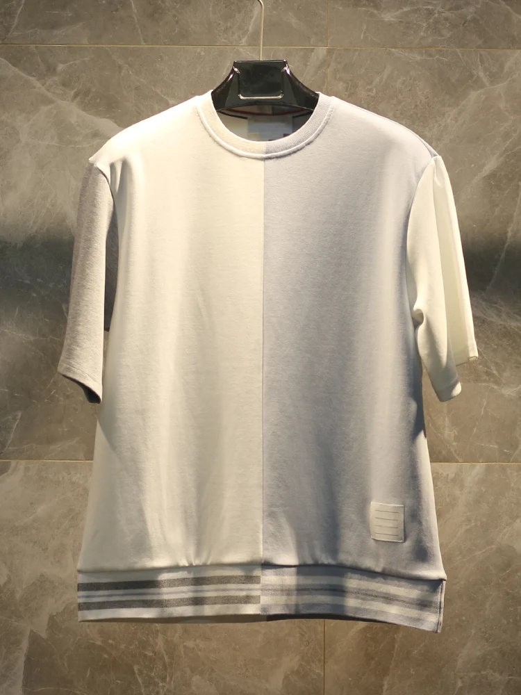 

Casual round Ne ort Sve T-irt ex Spring Summer New Sle Breathable Comfortable Cotton Striped Design f Sv...