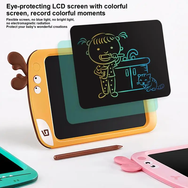 LCD Writing Tablet 10in Reusable Erasable Writing Pad With Lock Function Educational Preschool Toys Christmas Gift Kids Stocking