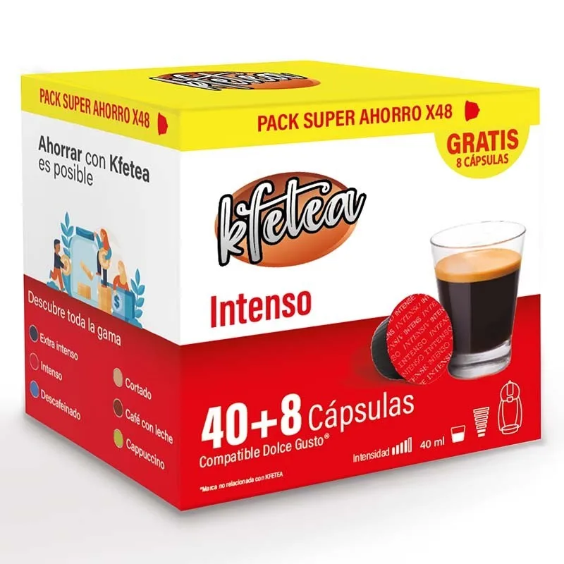 Intenso Kfetea compatible Dolce gusto 48 cápsulas, Formato Super Ahorro 8436583660164 Raíz Inicio DOLCE GUSTO KF4802