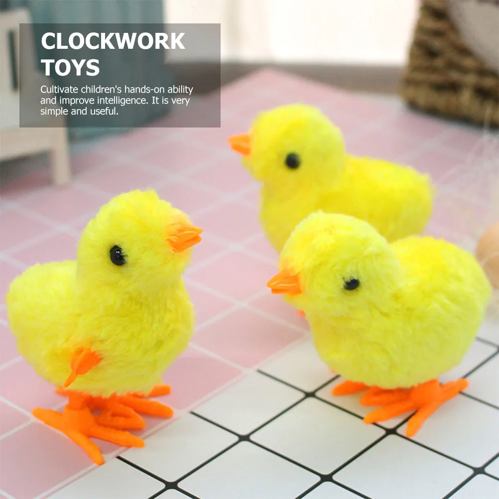 

12Pcs Small Chicken Wind Up Clockwork Plaything Simulation Educational Children Interactive Fun Party Supplies