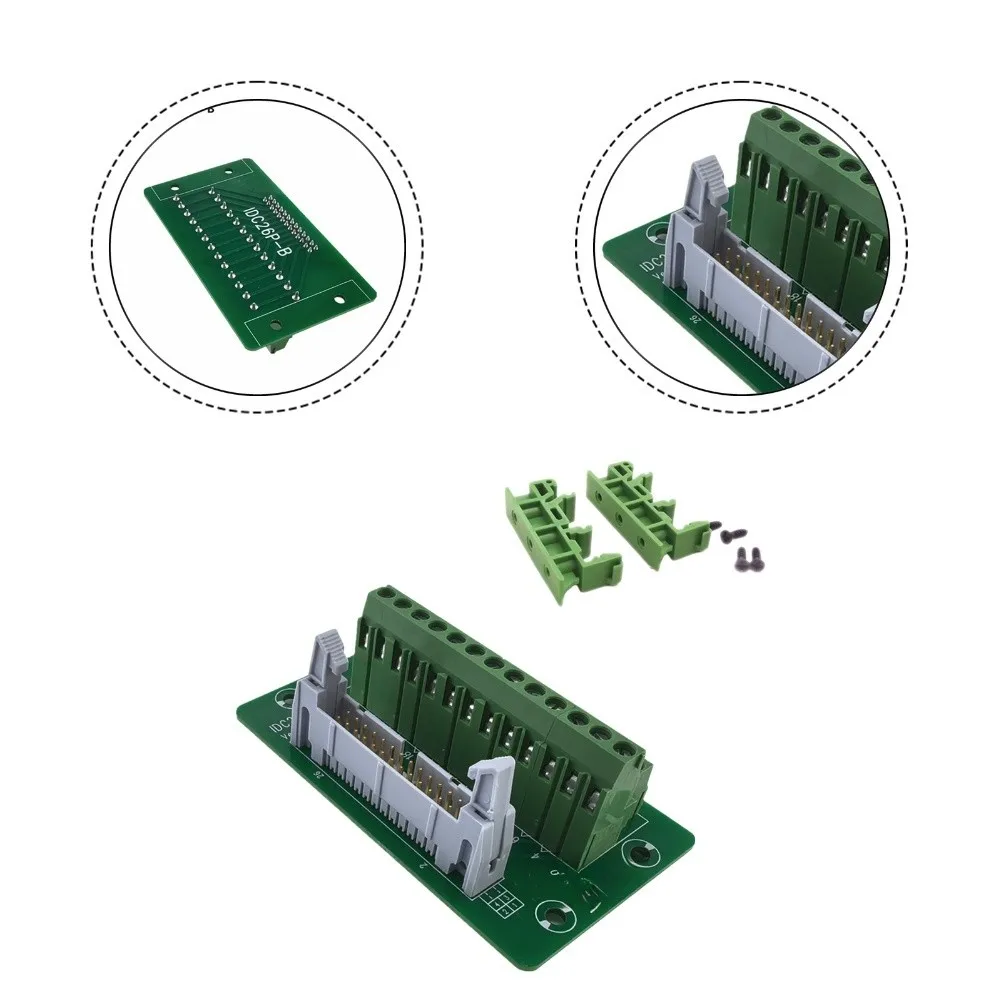 PLC Wiring Adapter IDC 26-pin Connector DIN Rail Mounting Pluggable Connection Connector For DIN Rail Mounting