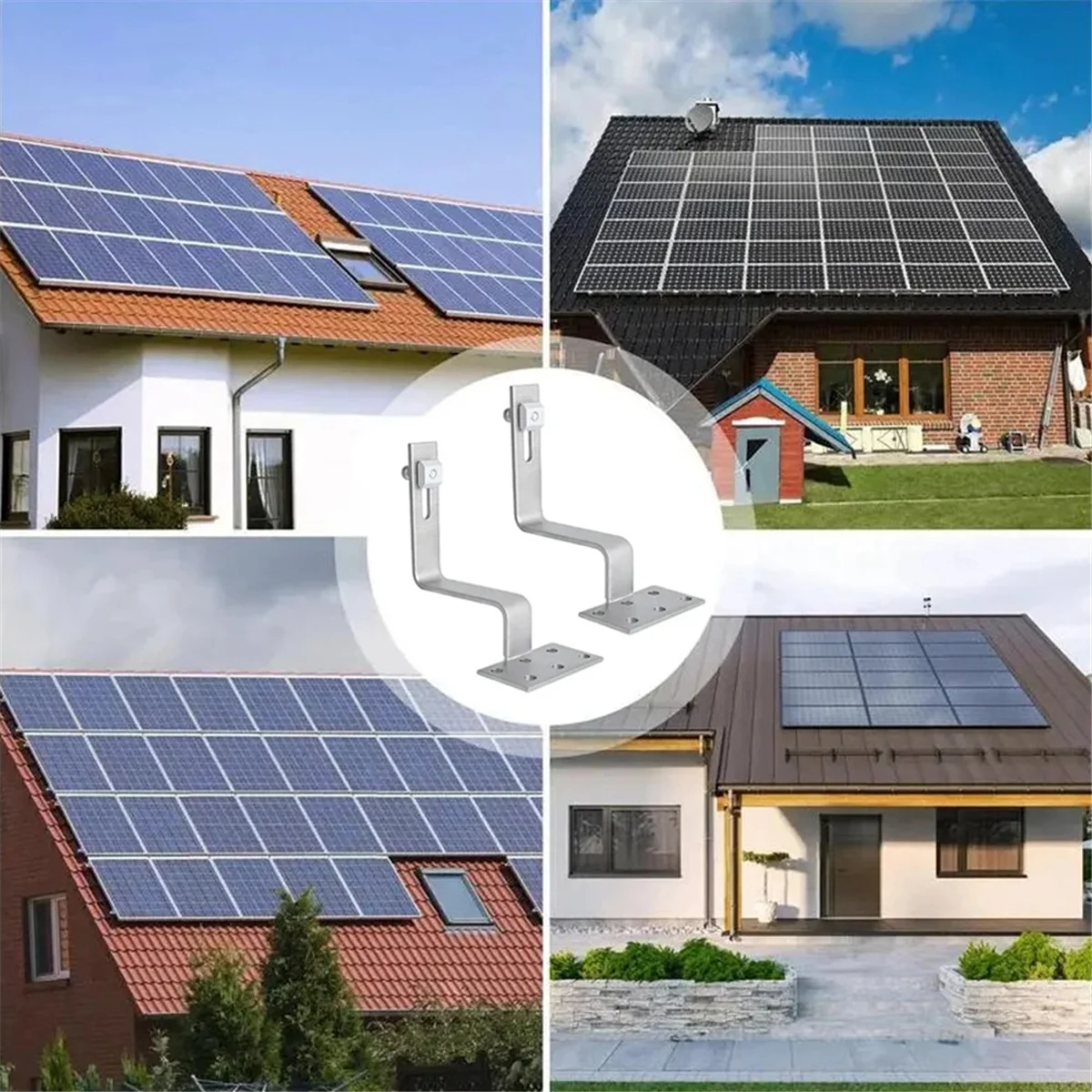 Монтажный кронштейн для солнечной панели, аксессуары, набор крючков для глазурованной плитки на крышу, фотогальванический кронштейн для установки, Оловянная черепица на крышу