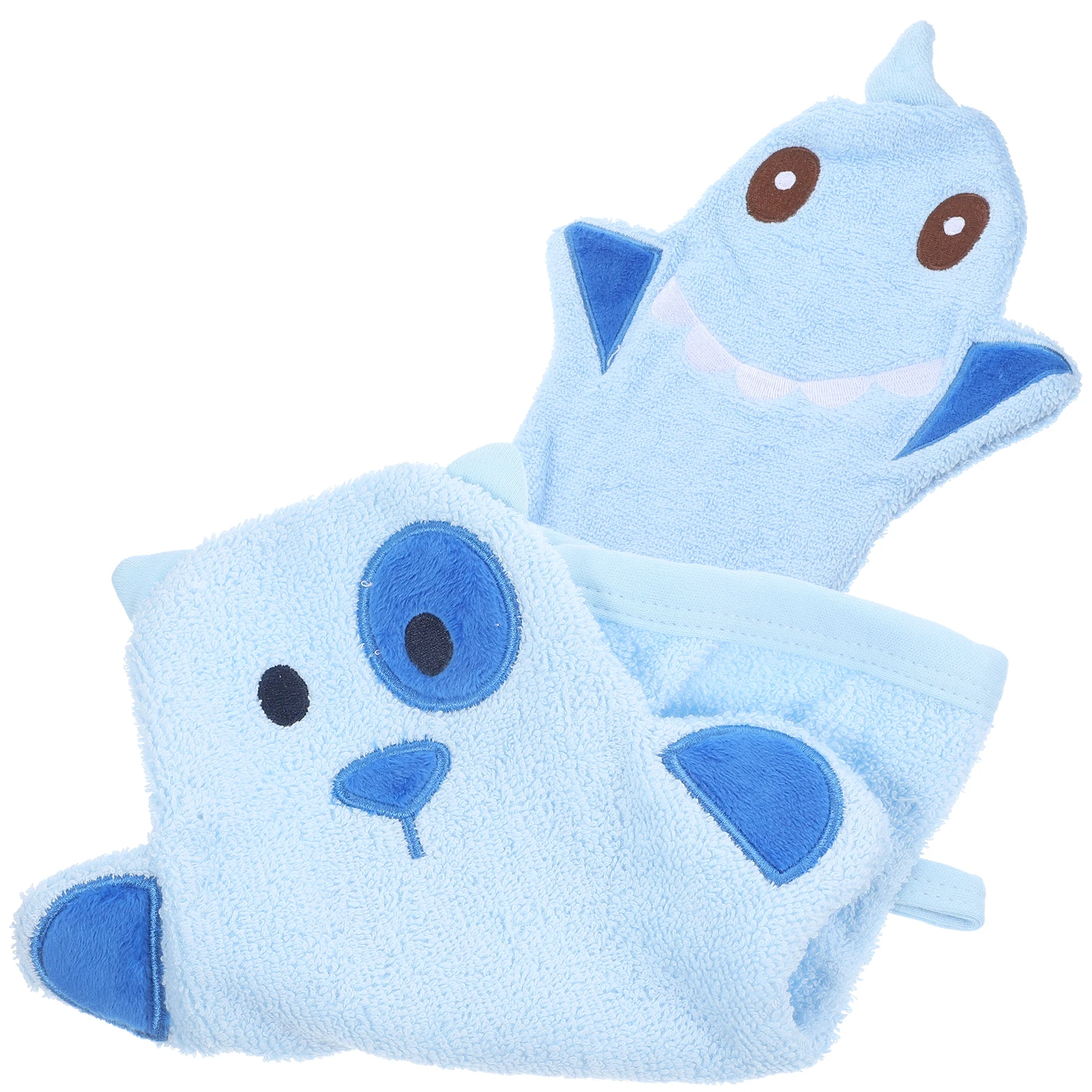 

2Pcs Animal-shaped Cotton Bath Towel Body Wash Gloves Foaming Mittens for Baby Girl Shower Cleaning Exfoliating Safe Lightweight