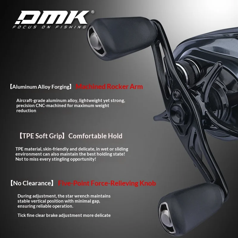 新型メタルバージョン DMK チーター エア 7.6:1 DC フィッシングリール
