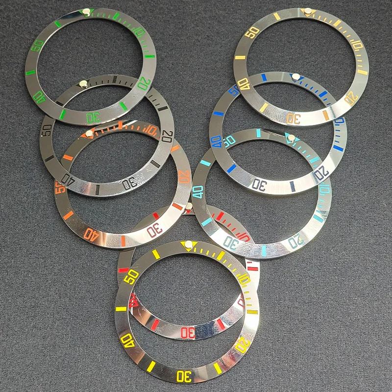 

38mmx30.7mm SKX007 Curved Ceramic Bezel Insert Fits SKX007 SKX009 SRPD SUB Watch NH35 NH36 Movement Watch Bezel Insert Ring Part