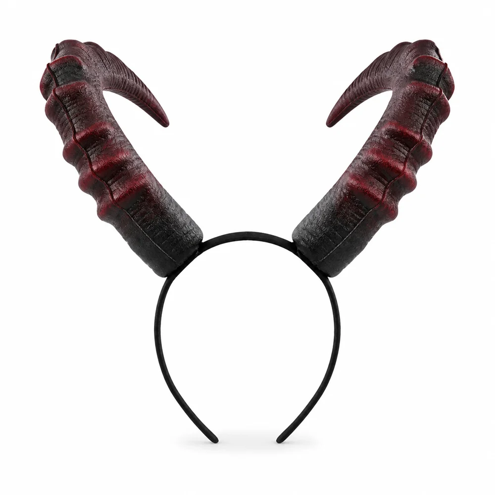 

Large Demon Horns Headband Red Devil Cosplay Accessory Halloween Costume Headwear For Women Gothic Ox Party Anime Style