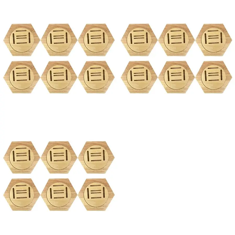 

【CHRISTMAS 】18X Простая деревянная стойка для медалей Шестиугольная настенная стойка для медалей Декоративное настенное крепление для хранения медалей в спальне и гостиной R