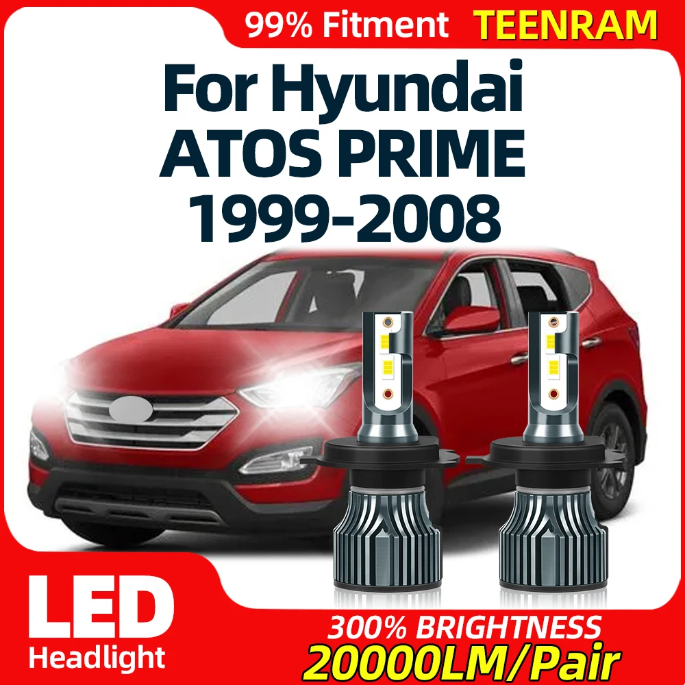 

20000LM LED Headlight Bulbs 12V 24V Canbus No Error Car Lights 6000K For Hyundai ATOS PRIME 1999-2003 2004 2005 2006 2007 2008