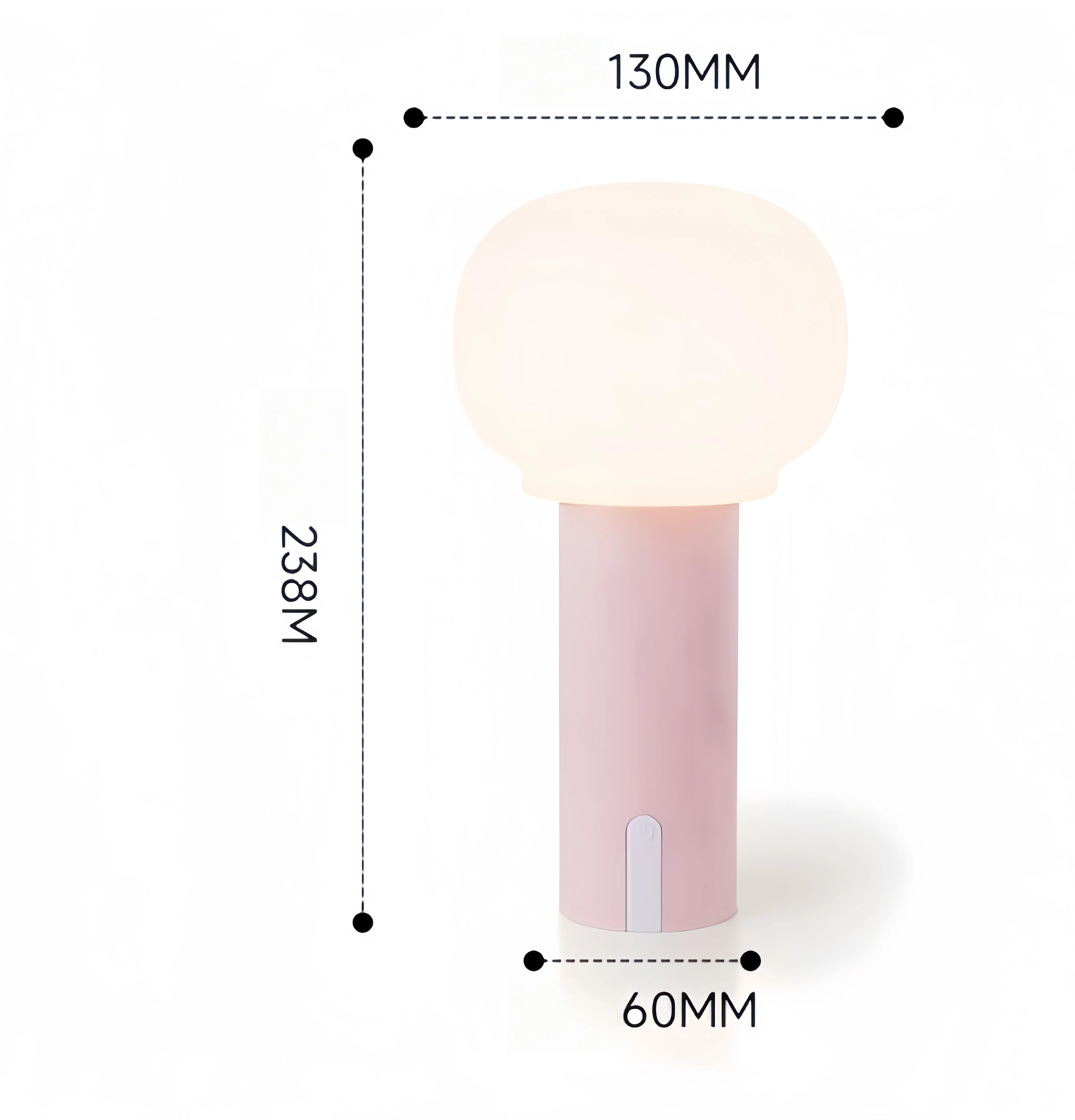 Portable Round pleated Table lamp Cordless LED Touch Control Type-C Charging Port Dimmable night light Mood Lights Home camping