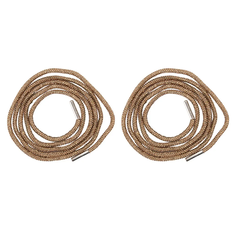 2pcs 47.2in(120cm) Round Shoe Laces Bling Crystal DIY Replacement Glitter Shoe Laces Shiny Glitter Crystal Shoe Laces Sweatpants