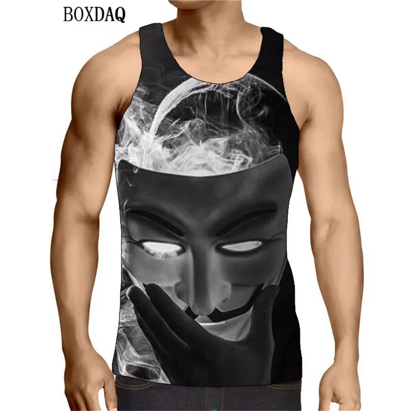 3D Masks Graphic Print T-Shirts For Men's Short Sleeve Streetwear Hip Hop Style Man Tees 6XL Big Size Loose Casual O-Neck Tops