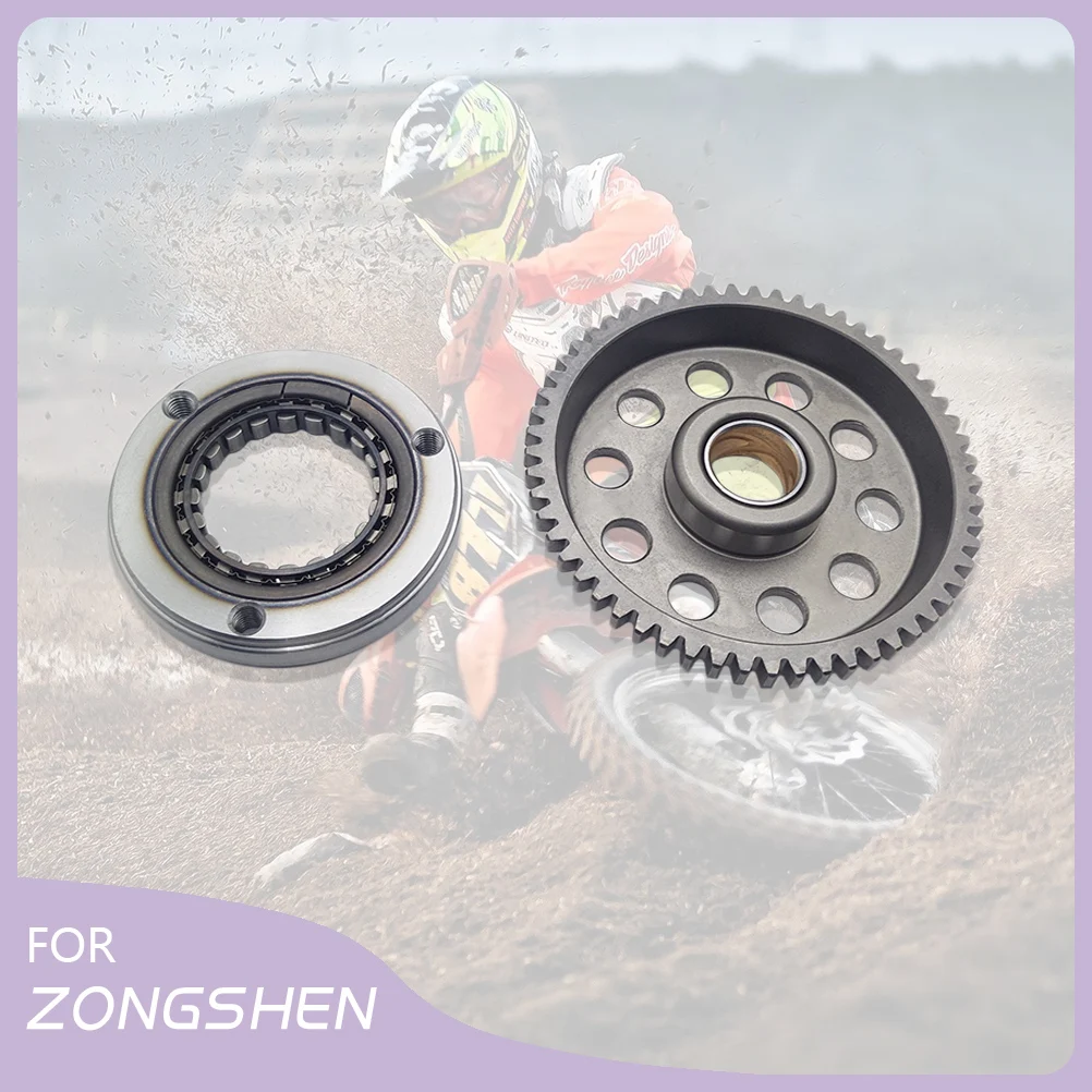 OTOM Motorcycle Engine Starter Overrunning Clutch Drive Gear Set For ZONGSHEN CBS300 ZS174MN-3 BSE FXMOTO BRZ Enduro Dirt Bikes