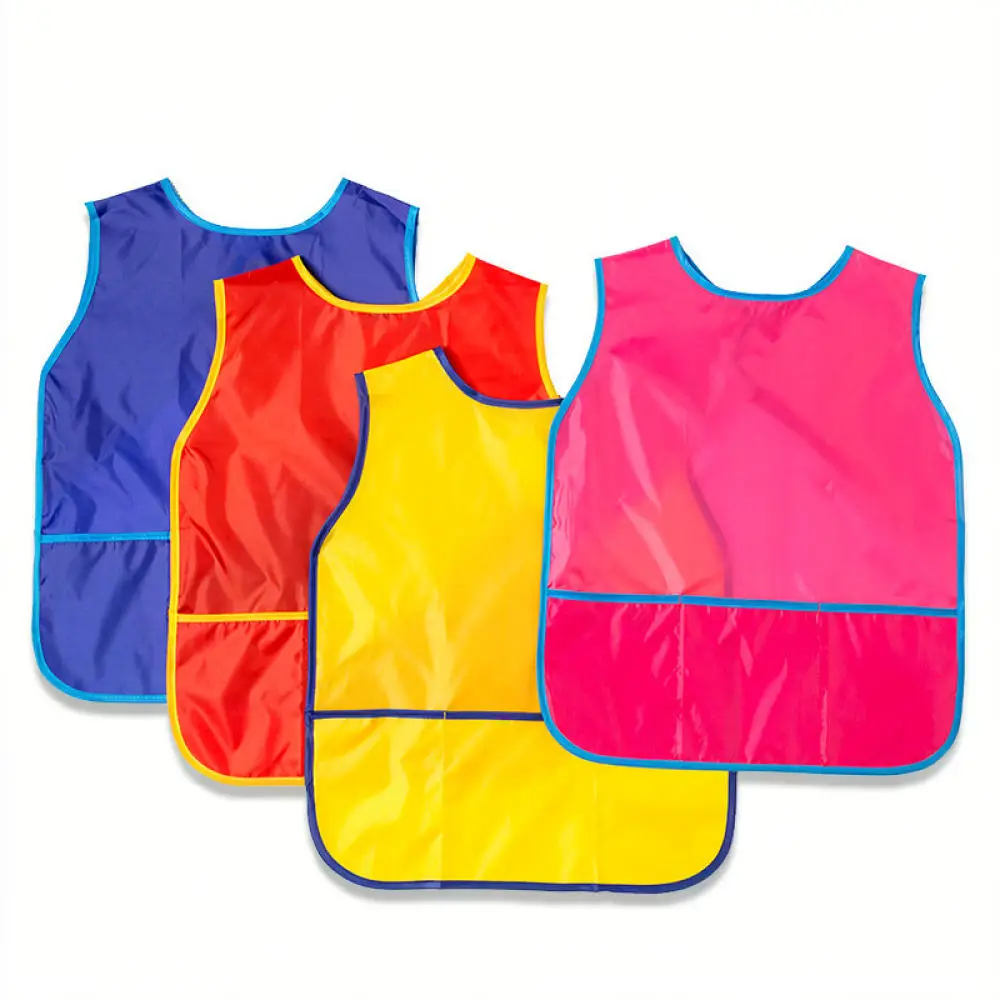 Kids Art Painting Apron Long Sleeve Smock For Panwenbo Toddler Craft Feeding Bib Waterproof Kindergarten Drawing Protector
