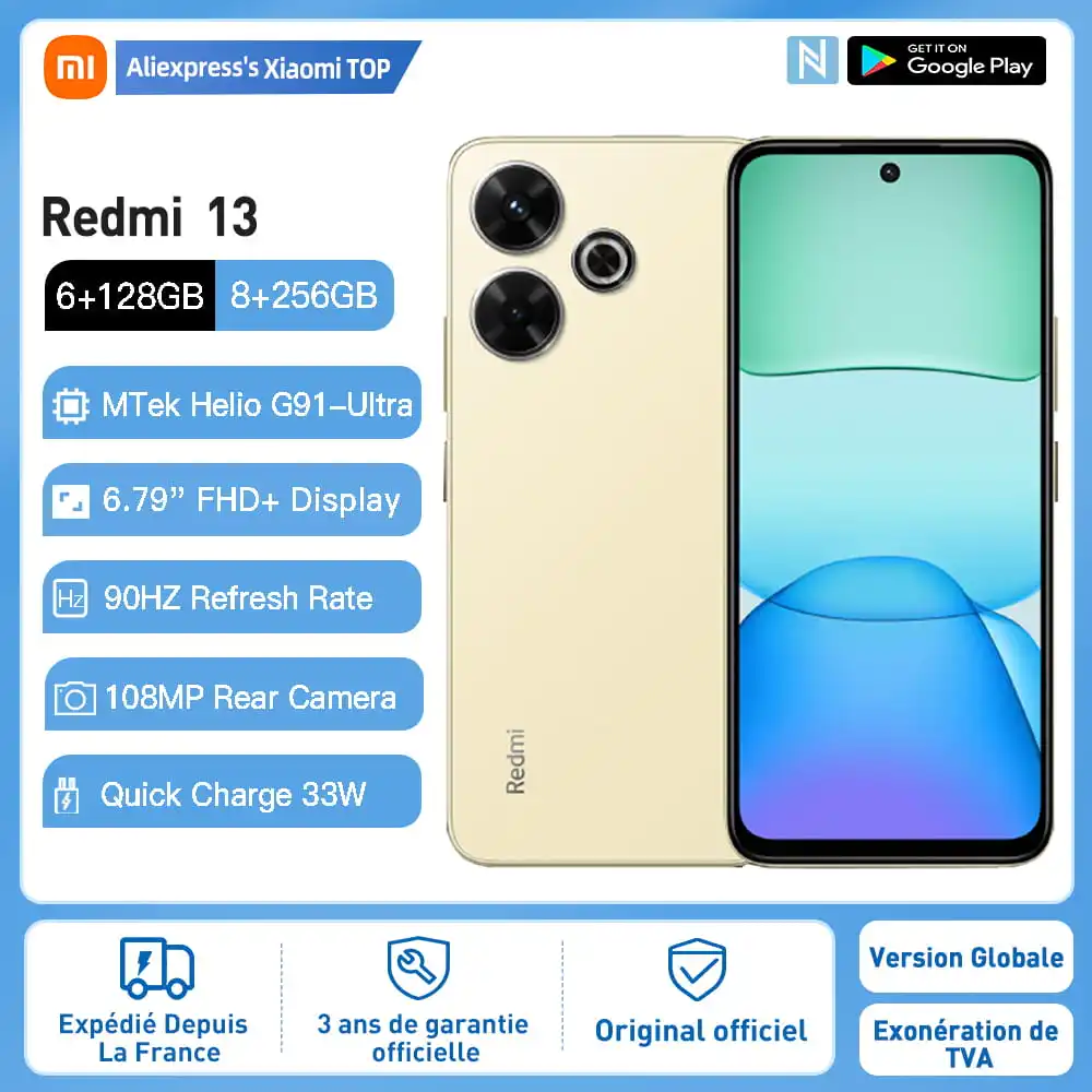 Xiaomi Redmi 13, Global Version, 128GB/256GB, MediaTek G91-Ultra, 6.79