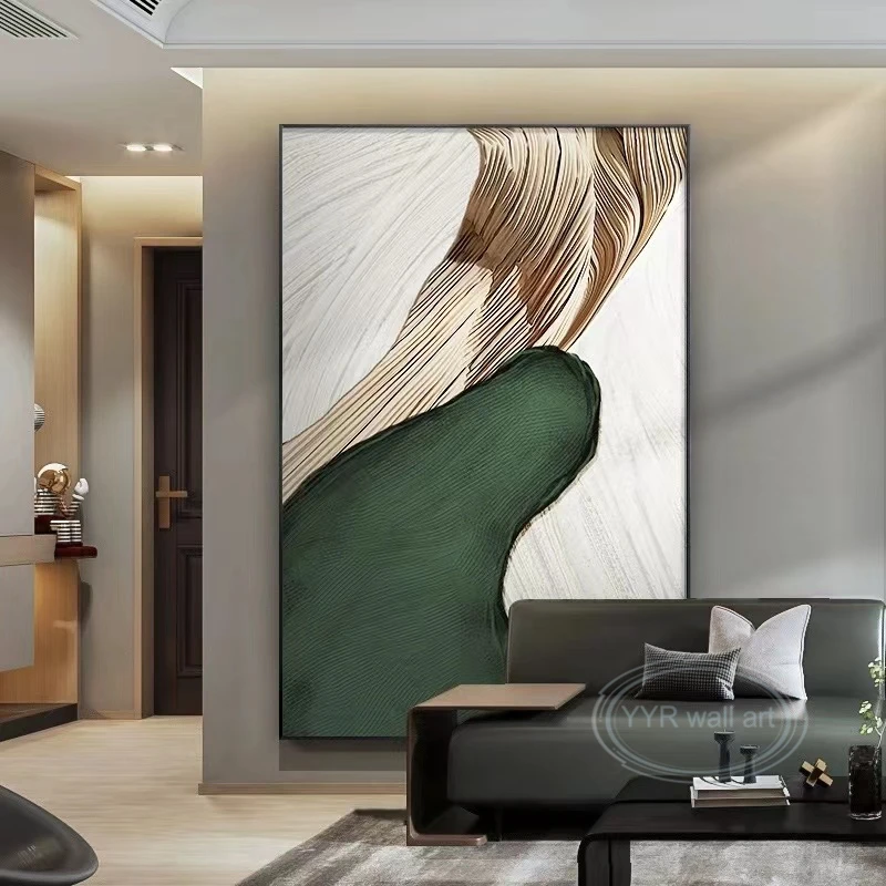 Thick Oil Nordic Abstract Painting Natural Scenery Handmade Oil Painting Home Decoration Painting Bedroom Dining Room Sofa Mural