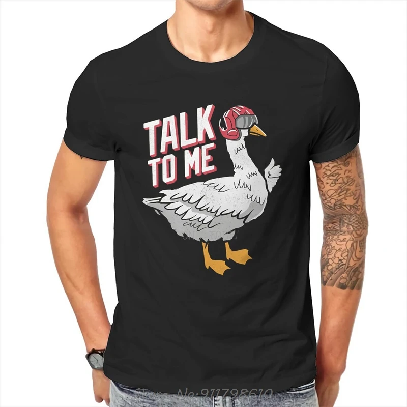 Top Gun Maverick Goose Film Original Shirt Talk To Me Goose Personalize Homme Men's T-shirt Size Up Cotton Top Fitness T-shirt