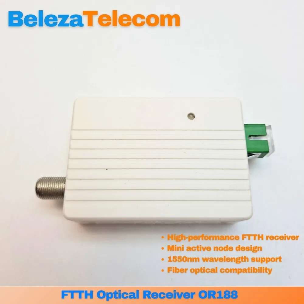 

Новый оптоволоконный приемник FTTH CATV Коммуникационное оборудование 1550 Нм Мини активный узел