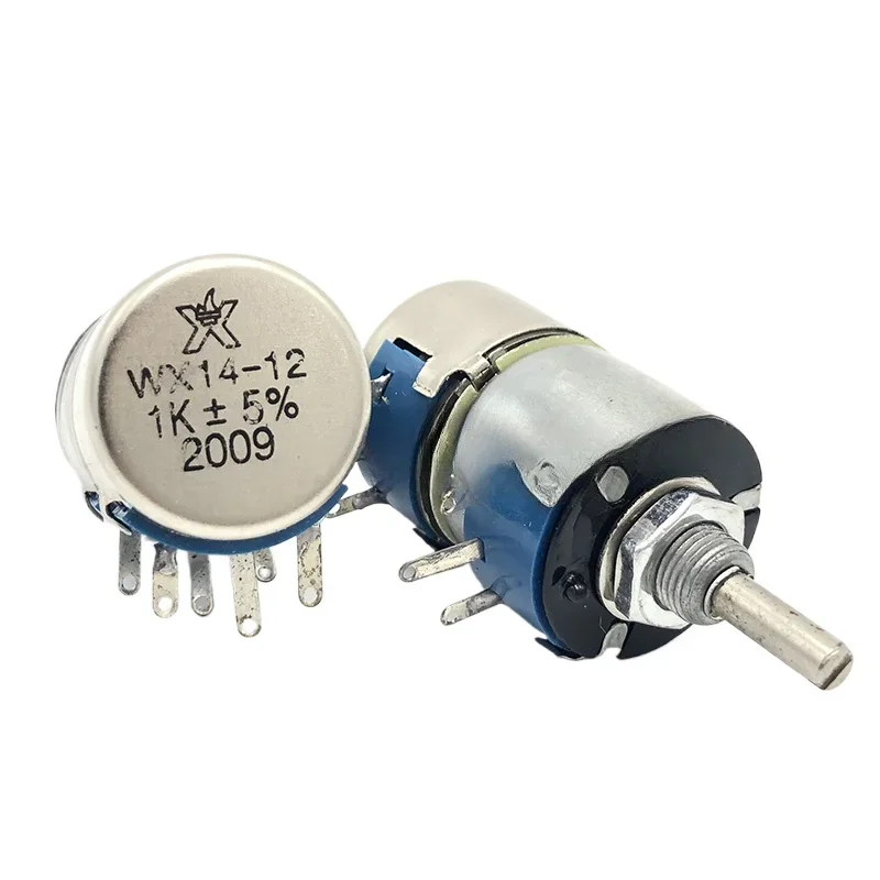 WX14-32 3W Dual Wire Wound Potentiometer Single Turn Potentiometer Adjustable Resistance Spark