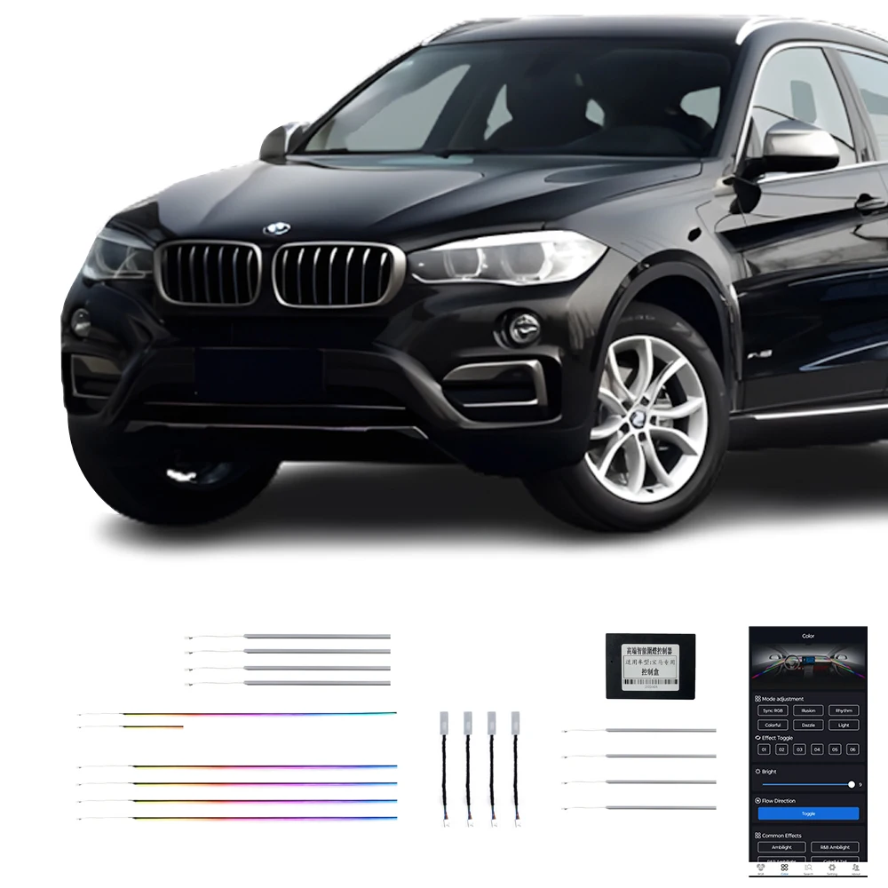 

14-18 X5 X6 LED Ambient Light 18 in 1 Car Interior Kits Enhance Your Vehicle's Ambience