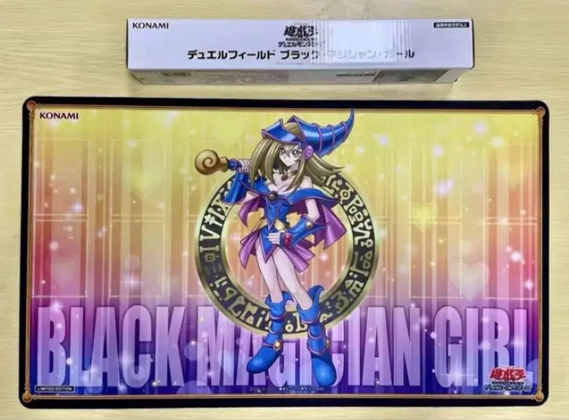 Konami Yu Gi Oh OCG Playmat, Duel Field, Black Magician Girl, marca oficial de Japón, nuevo, sin abrir