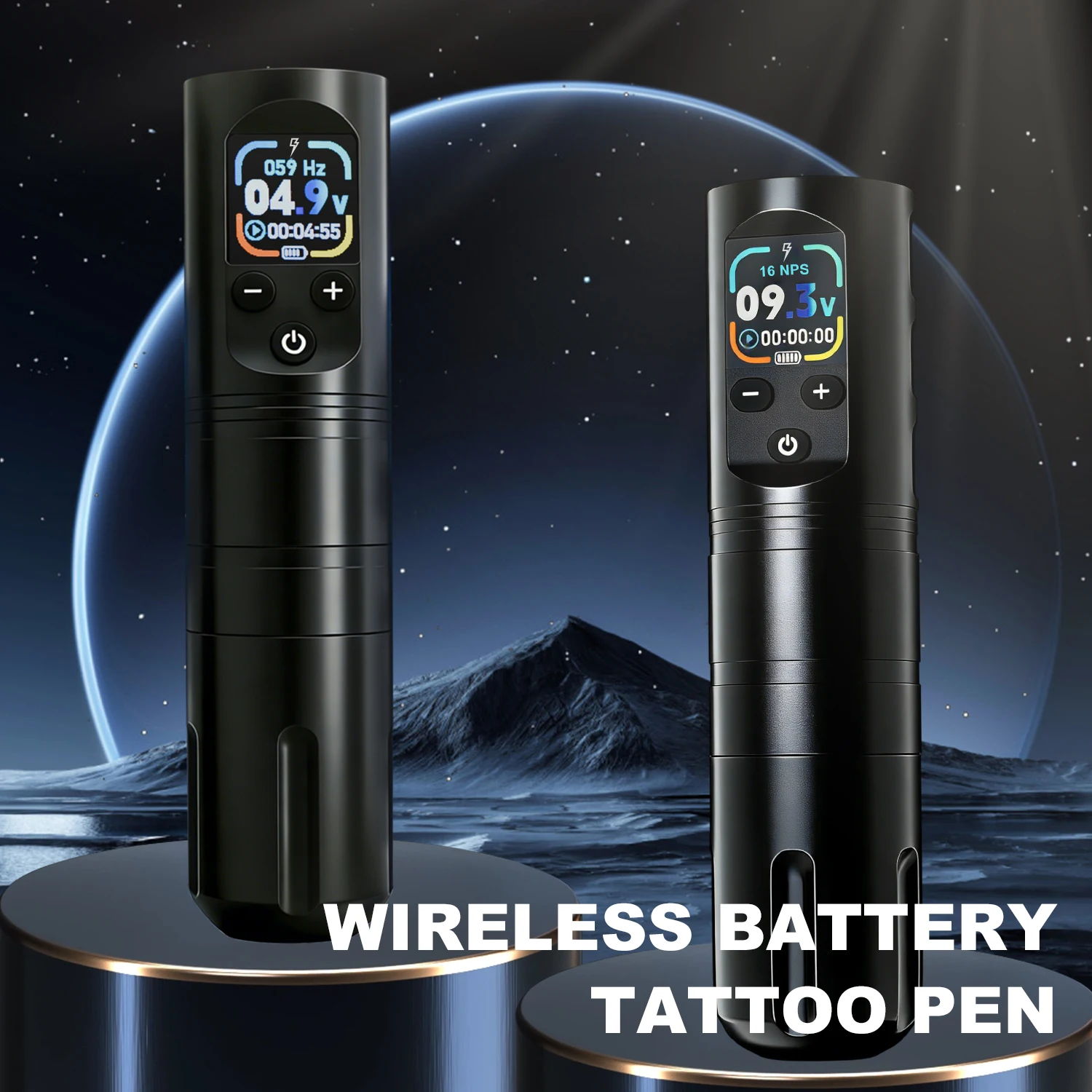 

Wireless Tattoo Machine Pen Dual Mode 1600mAh 3.5mm Stroke OLED Display Professional Tattoo Supplies for Artists