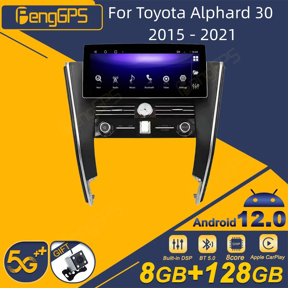 For Toyota Alphard 30 2015 - 2021 Android Car Radio 2Din Stereo Receiver Autoradio Multimedia Player GPS Navi Head Unit Screen