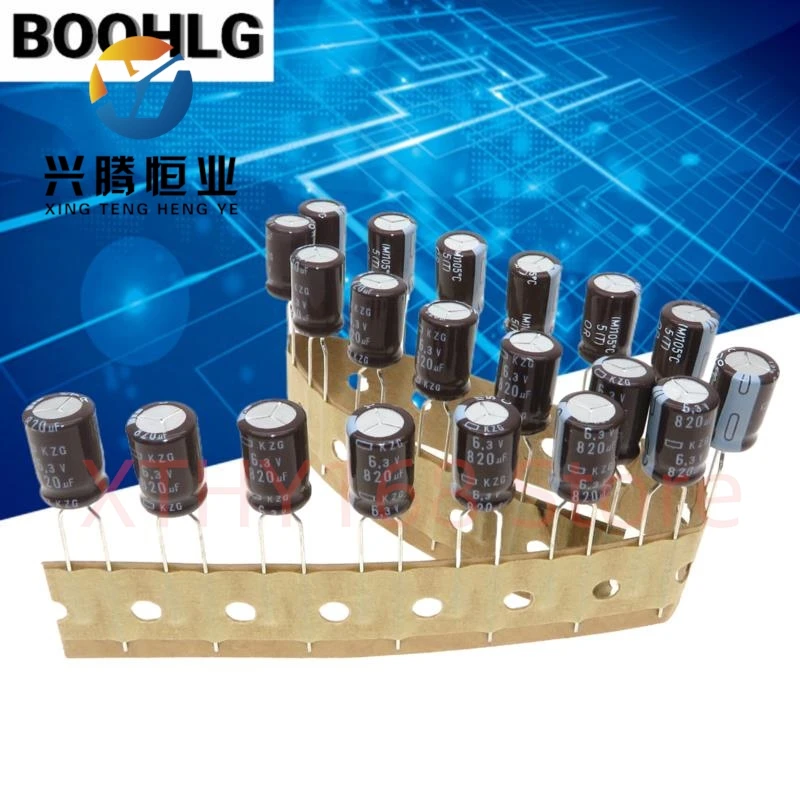 20PCS 820UF 6.3V NCC black diamond capacitor 6.3V 820UF 8X12 KZG high frequency