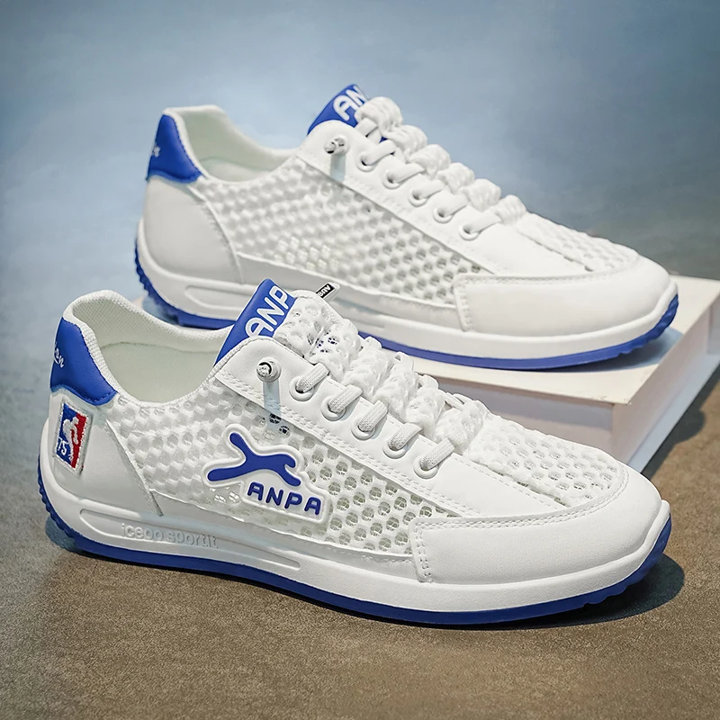 Baskets d'été en maille pour hommes, chaussures de créateur confortables et respirantes, baskets décontractées pour hommes, chaussures de sport antidérapantes pour l'extérieur, baskets pour hommes
